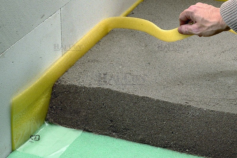 STØPEKANTISOLASJON M/ LIM 8 MM H = 150 MM PE FOLIE 25 MTR 2