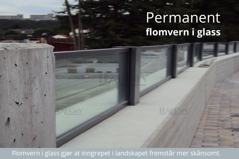 FLOMVERN PERMANENT GLASSVEGGER FOR LANDSKAP IBS 0
