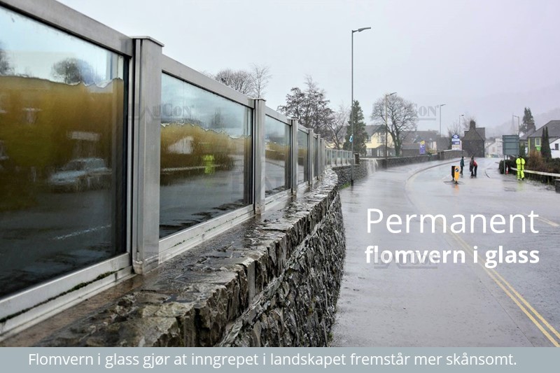 FLOMVERN PERMANENT GLASSVEGGER FOR LANDSKAP IBS 3
