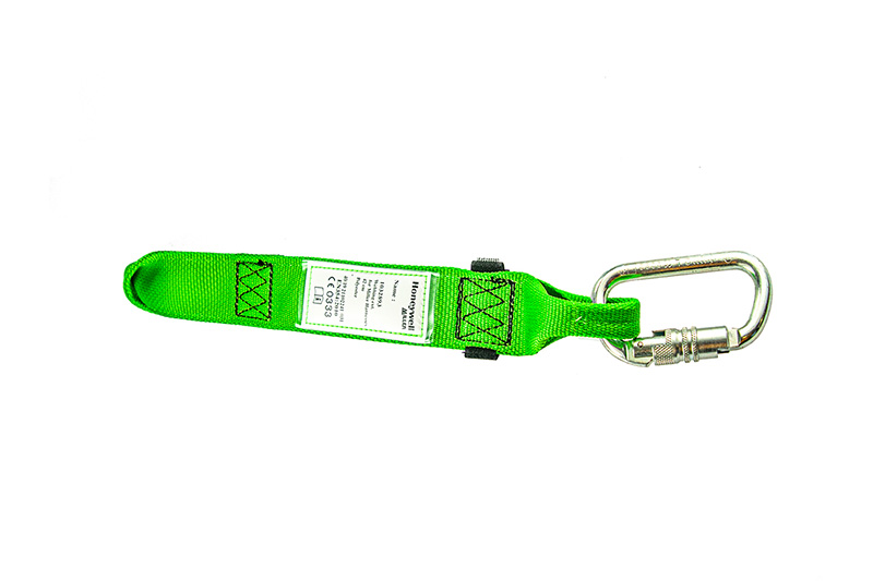 FALLSIKRING MILLER FORLENGERSTROPP 42 CM + KARABIN