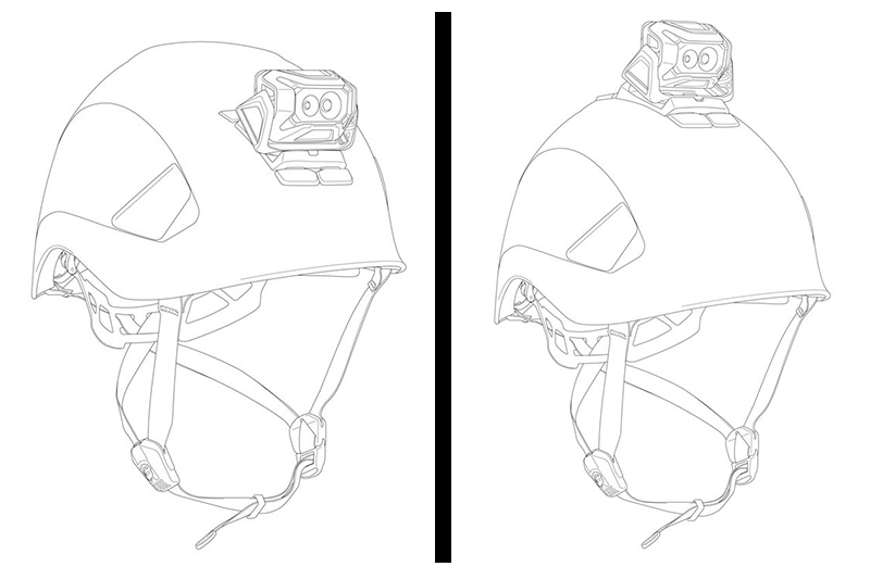 HODELYKT ADAPTER TIL HJELM M/TEIP PETZL 1