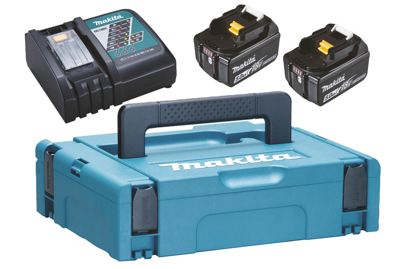 BATTERISETT MED LADER 5,0 AH 18V MAKITA
